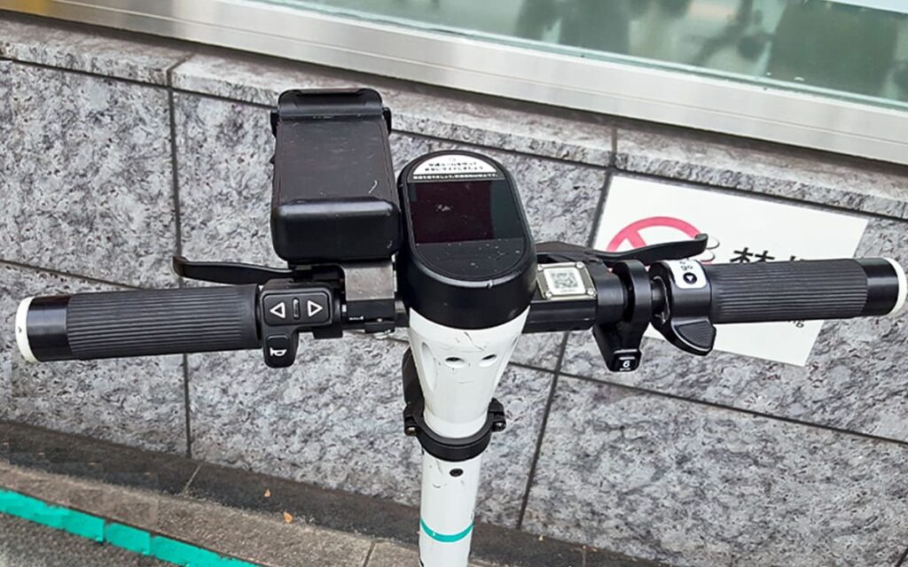 自転車のハンドル部分